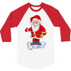 father christmas ringing xmas bells santa 3/4 Sleeve Shirt