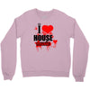 i love house music t shirt men logo3 new t shirt clothing design men Crewneck Sweatshirt