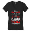 There's This Boy Who Stole My Heart He Calls Me Nana Women's V-Neck T-Shirt