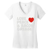 love peace and bacon grease Women's V-Neck T-Shirt