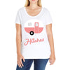 bitches with hitches Ladies Curvy T-Shirt