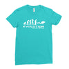evolution of scuba divingfunny swim retro sea cool boat party Ladies Fitted T-Shirt