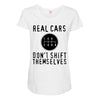 real cars don't shift themselves Maternity Scoop Neck T-shirt