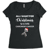 all i want for christmas is a cure carcinoid cancer Women's Triblend Scoop T-shirt