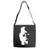 sax player lady face optical illusion Adjustable Strap Totes