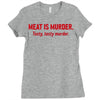 meat is murder Ladies Fitted T-Shirt