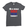 on a scale of one to america how free are you tonight Ladies Fitted T-Shirt