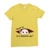 September Peeking Out Baby Boy Ladies Fitted T-Shirt