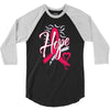 breast cancer awareness hope ribbon heart 3/4 Sleeve Shirt