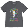 Unicorns are born in December V-Neck Tee