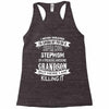 Super Cool Stepmom Of A Freaking Awesome Grandson Racerback Tank