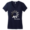 buffering  funny retro loading computer console fashion party Women's V-Neck T-Shirt