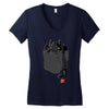 pocket toothless Women's V-Neck T-Shirt
