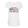 United States Space Force American Flag Maternity Scoop Neck T-shirt