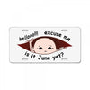June Peeking Out Asian Baby Boy License Plate