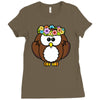lovely owl Ladies Fitted T-Shirt