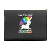 look it's a magical fck unicorn funny Accessory Pouches