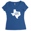 home texas outline Women's Triblend Scoop T-shirt