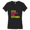 little boobed and tattoed Women's V-Neck T-Shirt