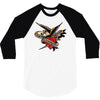 sailor jerry tattoo art military mermaid 3/4 Sleeve Shirt