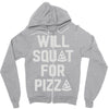 will squat for pizza Zipper Hoodie