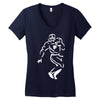 undefeated stencil football Women's V-Neck T-Shirt