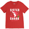 sister shark doo doo doo family matching V-Neck Tee
