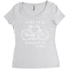life is a beautiful ride Women's Triblend Scoop T-shirt