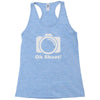 oh shoot camera Racerback Tank