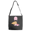 ice cream ghost Adjustable Strap Totes