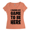 i paused my game to be here Women's Triblend Scoop T-shirt