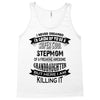 Super Cool Stepmom Of A Freaking Awesome Granddaughter Tank Top