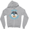 crazy penguin lady Zipper Hoodie