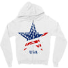 usa star Zipper Hoodie