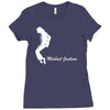 michael jackson jacko king of pop musica 2 Ladies Fitted T-Shirt