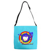 i am not gay, i just like rainbows Adjustable Strap Totes