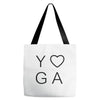 yoga heart Tote Bags