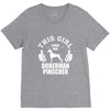This Girl Loves Her Doberman Pinscher V-Neck Tee