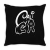 california love cali finger sign Throw Pillow