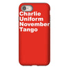 charlie uniform november tango iPhone 8