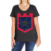 land of the free1 Ladies Curvy T-Shirt