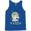 unicorns are born in march cute unicorn Tank Top