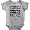 dreaming about pumpkin spice hayrides footbal falling leaves family ti Baby Bodysuit