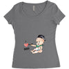 Cute Baby Painter's Dad Love Women's Triblend Scoop T-shirt