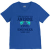 awesome civil engineer looks like V-Neck Tee