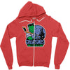 spooky city creatures   hockey team Zipper Hoodie