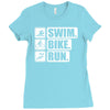v6 swim bike run Ladies Fitted T-Shirt