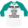 Super April Girl 3/4 Sleeve Shirt