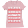 emo gothic ugly christmas sweater. Ladies Fitted T-Shirt