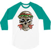 burger skull 3/4 Sleeve Shirt